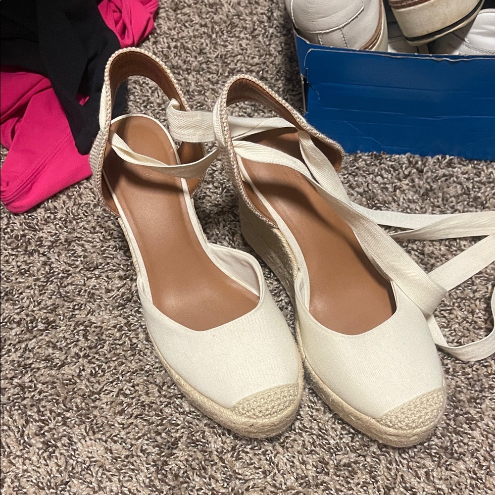 Target Cream Espadrille Wedge Sandals